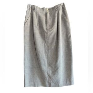 Liz Sport Vintage Houndstooth Midi Skirt 10 Preppy Academic Quiet Luxury X9